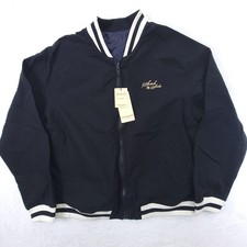 Scotch Soda Veste Reversible Bomber Jacket Black Blue Men's Size X-Large NWT