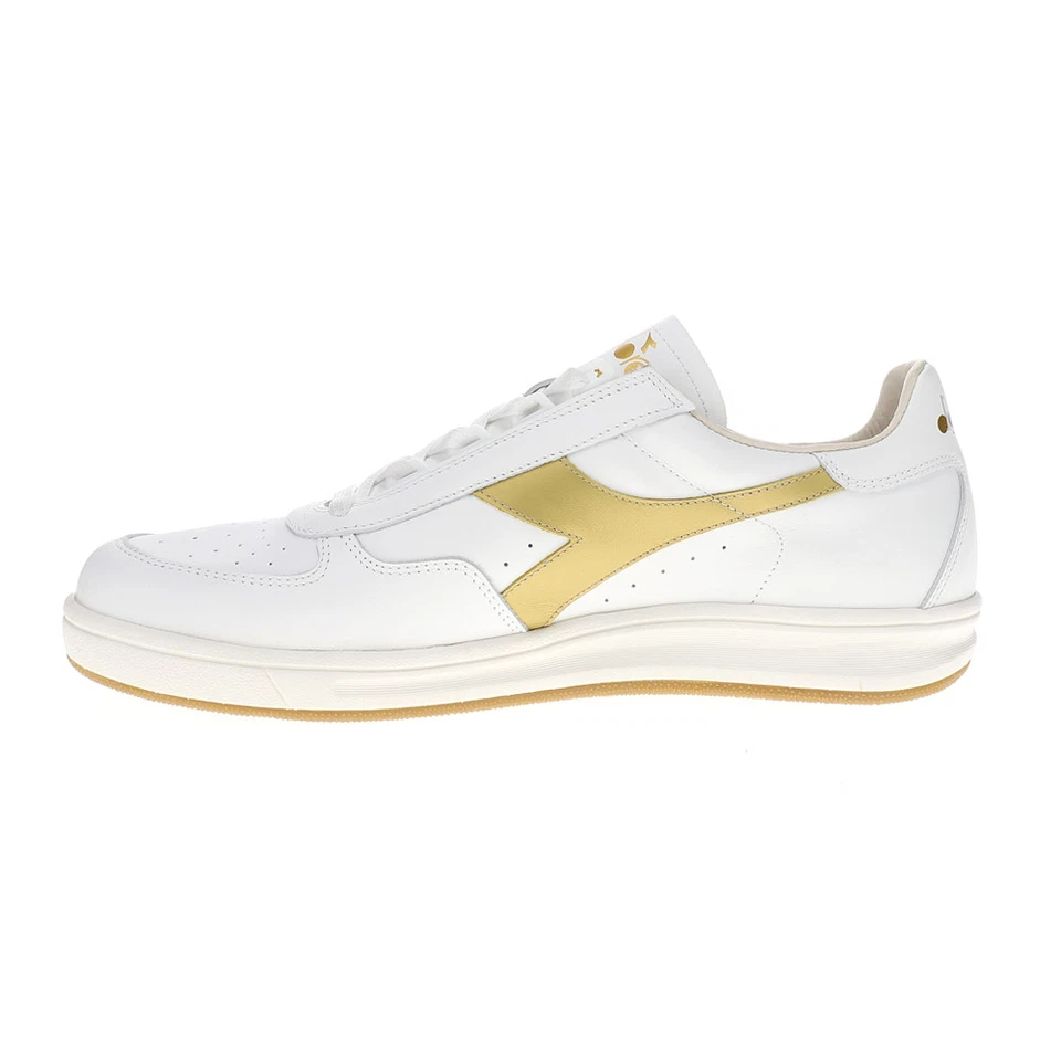 diadora B.Elite H Italia Sport Traforato Lacci Uomo Bianco Sneakers Casual Sh - Immagine 3 di 4