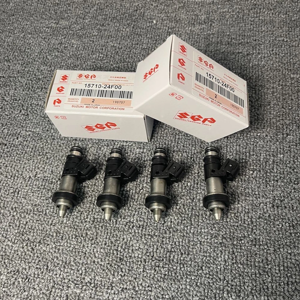 4X Fuel Injectors For Suzuki GSXR 600 750 1000 Hayabusa GSX1300 R RZ 15710-24F00 Foto 3 de 4
