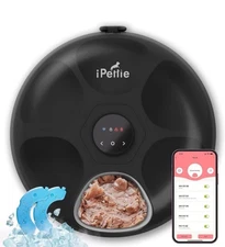 iPettie Donut Frost 6 Meal Cordless Dog Cat Automatic Pet Feeder Dry & Wet Food