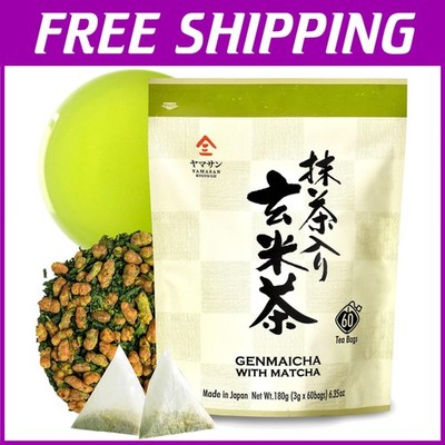 Japanese Genmaicha Tea Bags with Roasted Rice & Matcha
