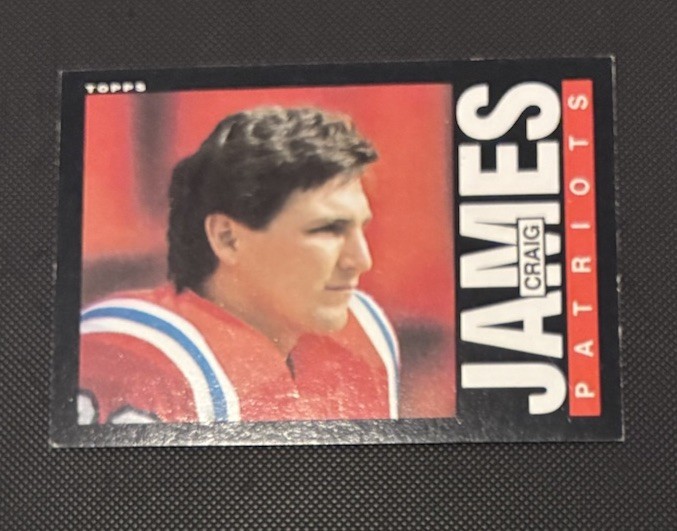 1985 Topps Football Card 328 Craig James New England Patriots TV - RC - Rookie 