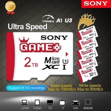 Sony 2TB 1TB 512GB 256GB 128GB 64GB Micro SD TF Card U3 C10 4K Flash Memory Card