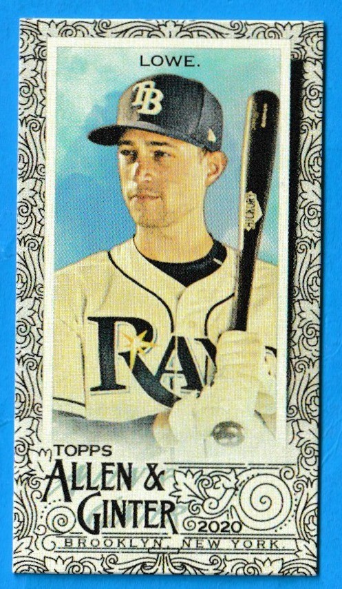 2020 Topps Allen & Ginter Black Border Mini Brandon Lowe #189 Tampa Bay Rays