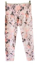 Breezies Damskie Bezszwowe Kwiatowe Przycięte Legginsy Brzuch Wygładzające Rozmiar S