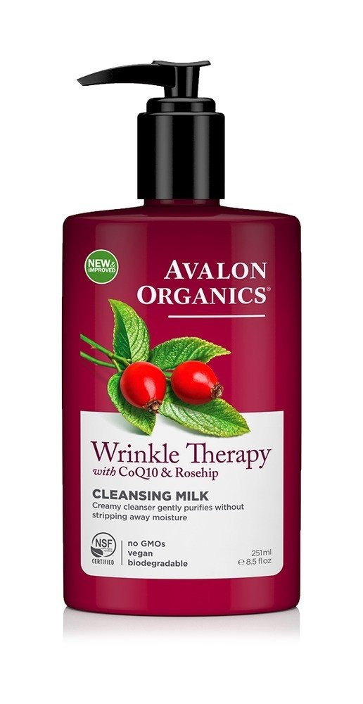 Средство от морщин Avalon Organics с коэнзимом Q10 и очищающим молочком с шиповником 85 унций крема 4290₽