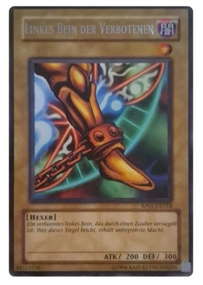 Linkes Bein der Verbotenen RP01-DE018 Rare Deutsch NM YUGIOH