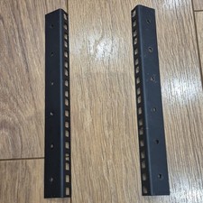 2 x 6U 19 Inch Rack Strip Rails for Rack Cabinets & Flight Cases Pair
