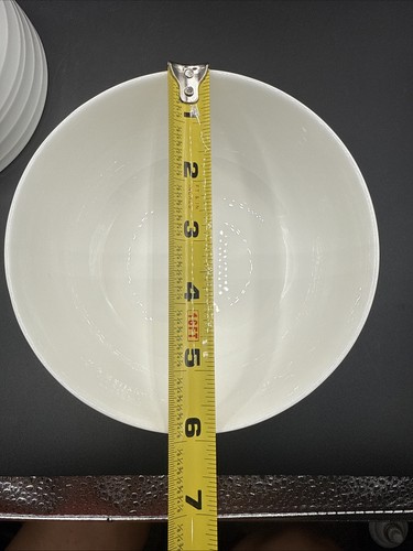 Mikasa Swirl Ciotole per Cereali Zuppiera Bianca 6” Bone China Lotto di 6 - Foto 7 di 16