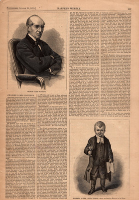 1879 Harper's Weekly August 30 Charles James  Mathews original print