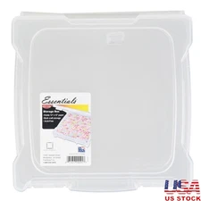 Scrapbook Box Craft and Hobby Storage Box, Clear 12 inch Plastic