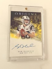 2018 Panini Origins Sam Darnold Rookie Autograph #1/5 On Card Auto Short Print. rookie card picture