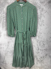 Max Studio Button Up Tiered Cottage Dress L G...