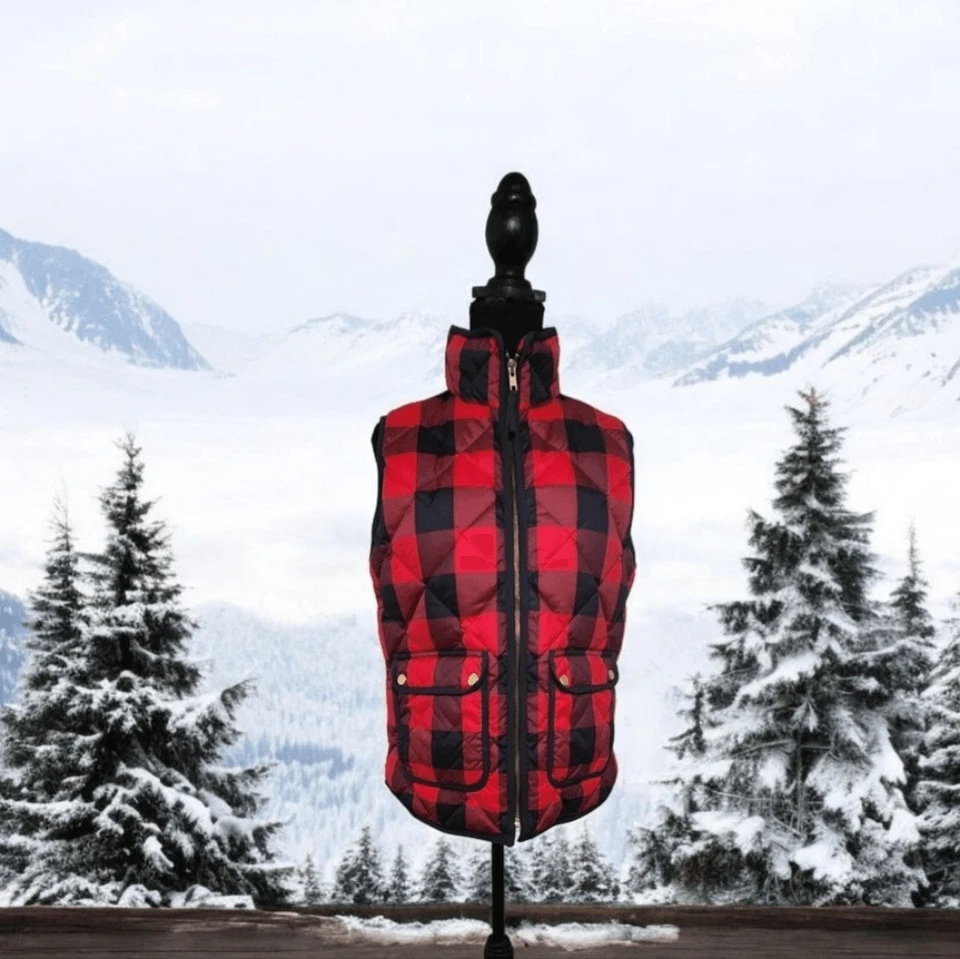 J. Chaleco de excursión de tartán a cuadros Crew Foto 4 de 4