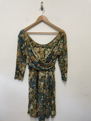 Peruvian Connection Kleid Blumen Größe M Mehrfarbig Drapierte Details