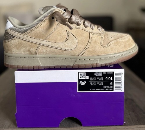 Größe 9 – Nike SB Dunk Low Pro B Parachute Beige Braun HJ0367-200 Herren NEU - Bild 1 von 8