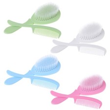 Baby Comb Brush Kit Nursing Supplies Bathing Washing Hair Soft Bristle Round Tip