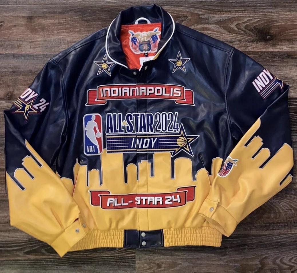 Jeff Hamilton NBA ALL STAR Vegan Leather Jacket Men's XL EXTRA