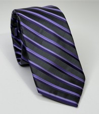 J Ferrari Men s neck tie Purple stripe 2.75 x 60