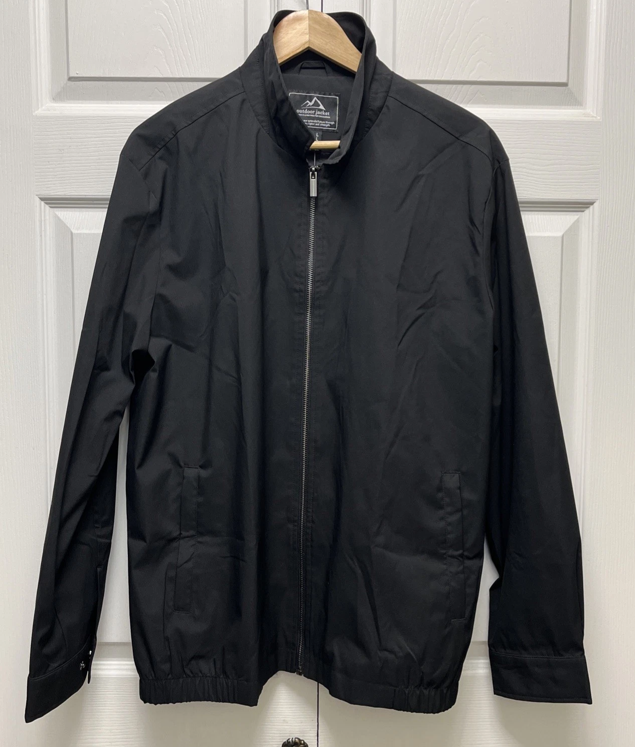 MAGCOMSEN Black Jacket Lightweight Windbreaker Spring Fall Jackets Zip New