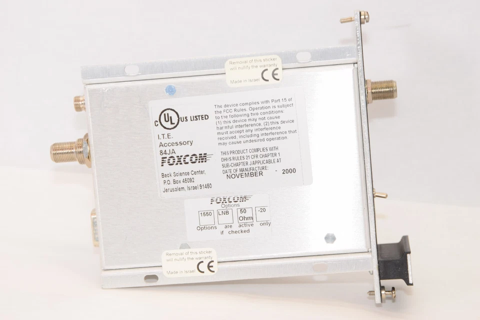 FOXCOM / ITE 7000R 84JA Fiberoptic Receiver Input / Output Module - Image 4 of 4