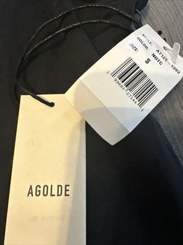 T-shirt AGOLDE Amara senza maniche muscolare nera taglia small nuova con etichetta - Foto 2 di 4