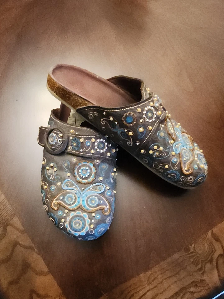 Sandalias planas de tela para mujer Rampage zapatos sin cordones marrón adornado  Foto 2 de 4