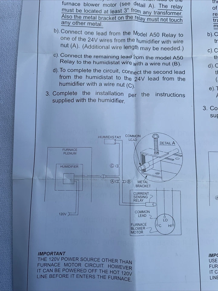GA50 Humidifier 24 Volt Current Sensing Relay for Apriliaire Honeywell #50 GA-50 - Image 4 of 4