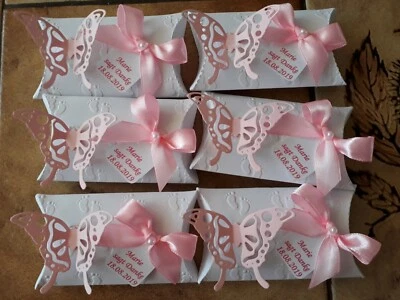 MARKENLOS Rosa Taufe Mandeln Gastgeschenke Geburt Baby Shower Geburtstag Schmetterling