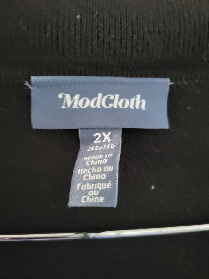 Modcloth Womens Rainbow Black sweater dress Marsha size 2X - Image 2 of 4