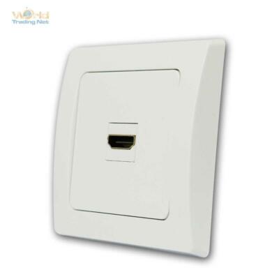 DELPHI HDMI -Dose, weiß, UP, HDMI -Buchse auf Buchse Verbindungsdose unterputz