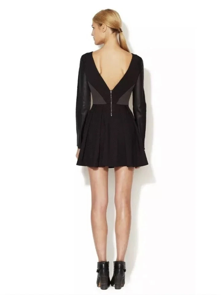 Vestido Stella & Jamie Rio Manga de Cuero Mezcla Media Talla Mediana Minorista $320 Foto 4 de 4