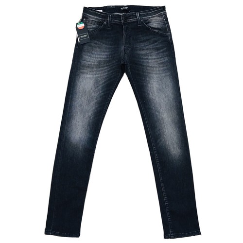 Jack \u0026 Jones Hombre's GLENN FOX Ajustado Talle Bajo Gris Vaqueros Talla W32  L34 | eBay