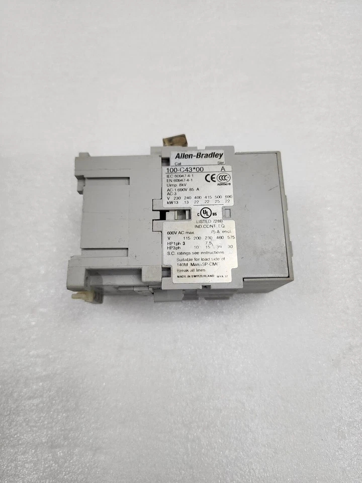 ALLEN BRADLEY CAT 100-C43-00 SER A MAGNETIC CONTACTOR COIL VOLTAGE 24VAC - Image 3 of 4