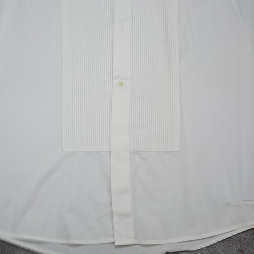 Eton Tuxedo Shirt Men 17 Long 43 Off White French Cuff Long Sleeve Cotton Formal - Picture 4 of 12