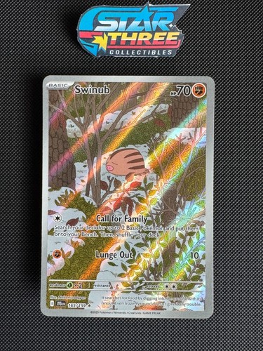 Pokemon TCG - Swinub - 165/159 - Reise zusammen - Illustration Rare Holo