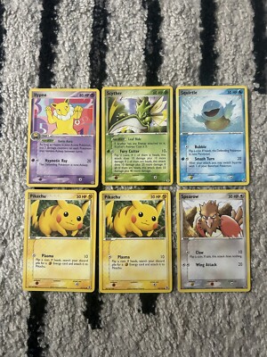 6 Ex FireRed & LeafGreen Pokemon Card Lot -LP-HP