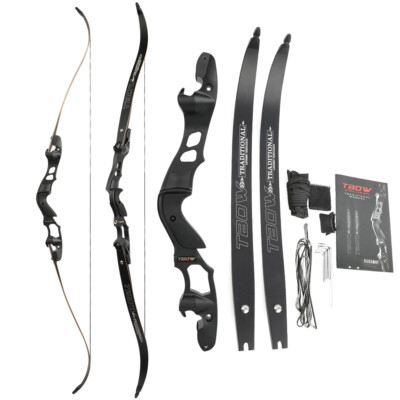 62'' Recurvebogen Jagdbogen 20-65lbs ILF Sportbogen Recurve Bogen Jagd 210FPS