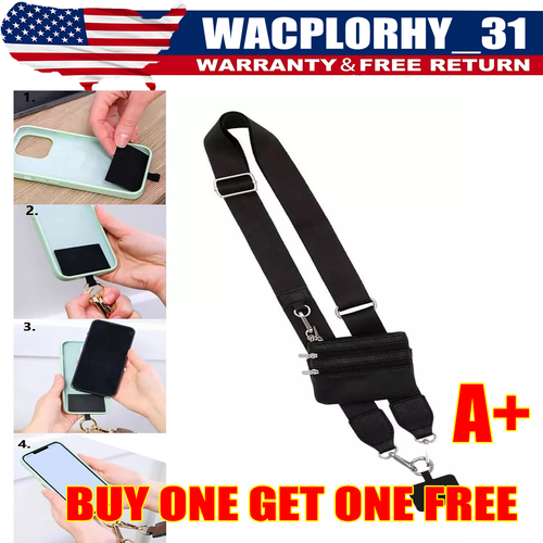 Universal Phone Lanyard Adjustable Neck Strap Crossbody Multifunctional Unisex - 第 1/7 張圖片