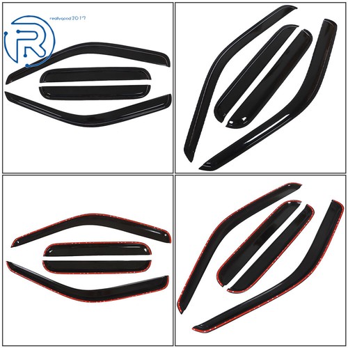 Window Visor Fit For 99-16 F250/F350 Super Duty Crew Cab Rain Guard Smoke Tint - Picture 13 of 14