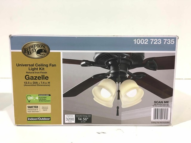 Hampton Bay Gazelle 4 Light Led Universal Ceiling Fan Lighting Kit