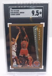 MICHAEL JORDAN 1992-93 Fleer League Leader #238 *SGC 9.5*