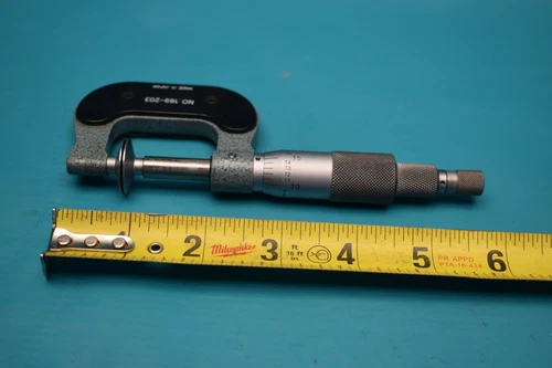 USED MITUTOYO 169-203 DISC MICROMETER 0-1" .001"