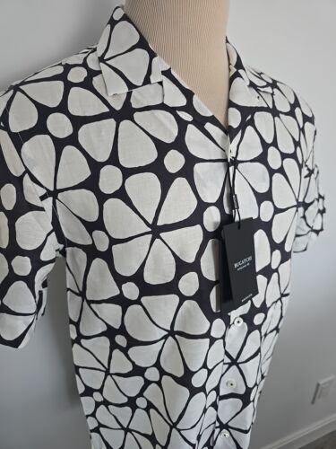 BUGATCHI FINE LINEN BLEND NEW Men's CASUAL SHIRT SIZE M - Picture 2 of 15