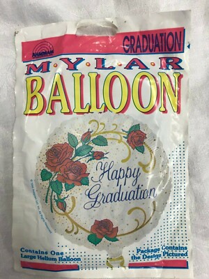 Mylar Helium Balloon ''Happy Graduation''  18'' Balloon Round Lot of 1..