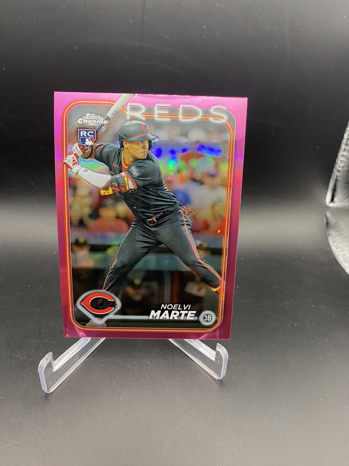 2024 Topps Chrome - Pink Refractor #177 Noelvi Marte (RC) Reds