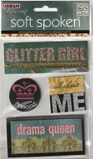 MAMBI Soft Spoken Urban Bling 3D Stickers PRINCESS Theme 93435 Fast FREE Ship!