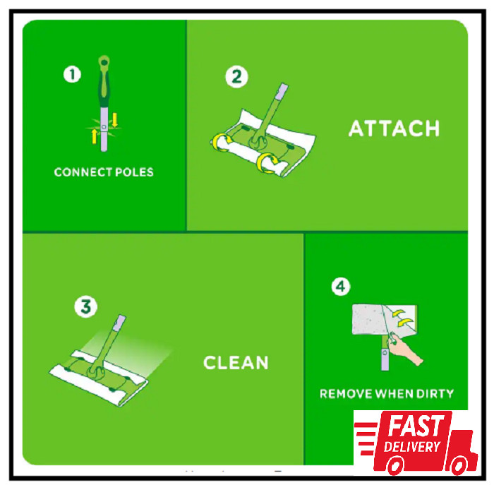 Sweeper Multi-Surface Unscented Dry Cloth Refills for Duster Floor Mop (52-Count
