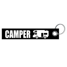 Camper motorhome camping camp keyring lanyard 3x16cm