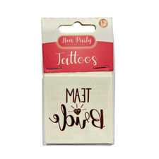 12 Team Bride Temporary Tattoos Hen Party Night Do Bride To Be Rose Gold Tattoos